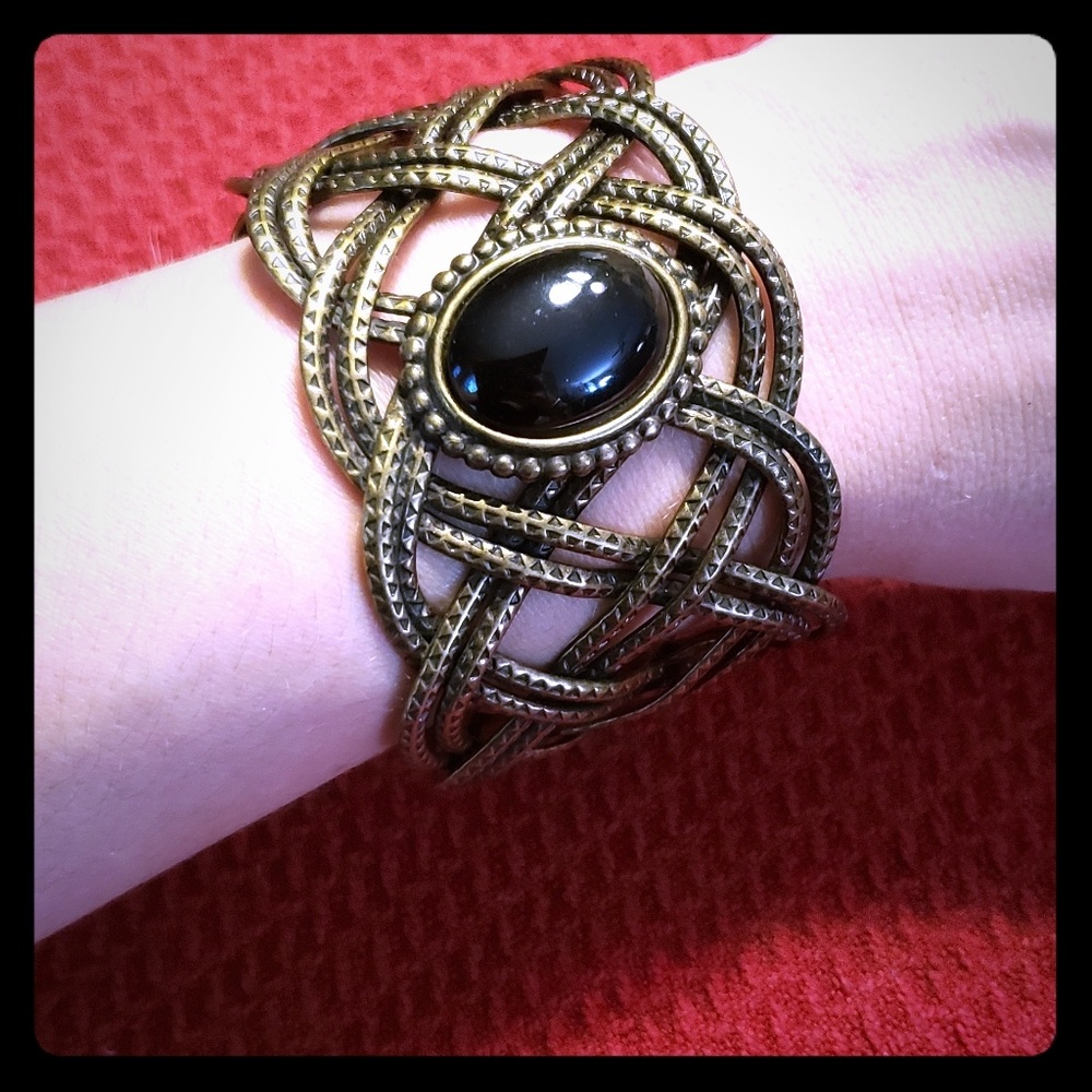 Copper/brass tone cuff bracelet